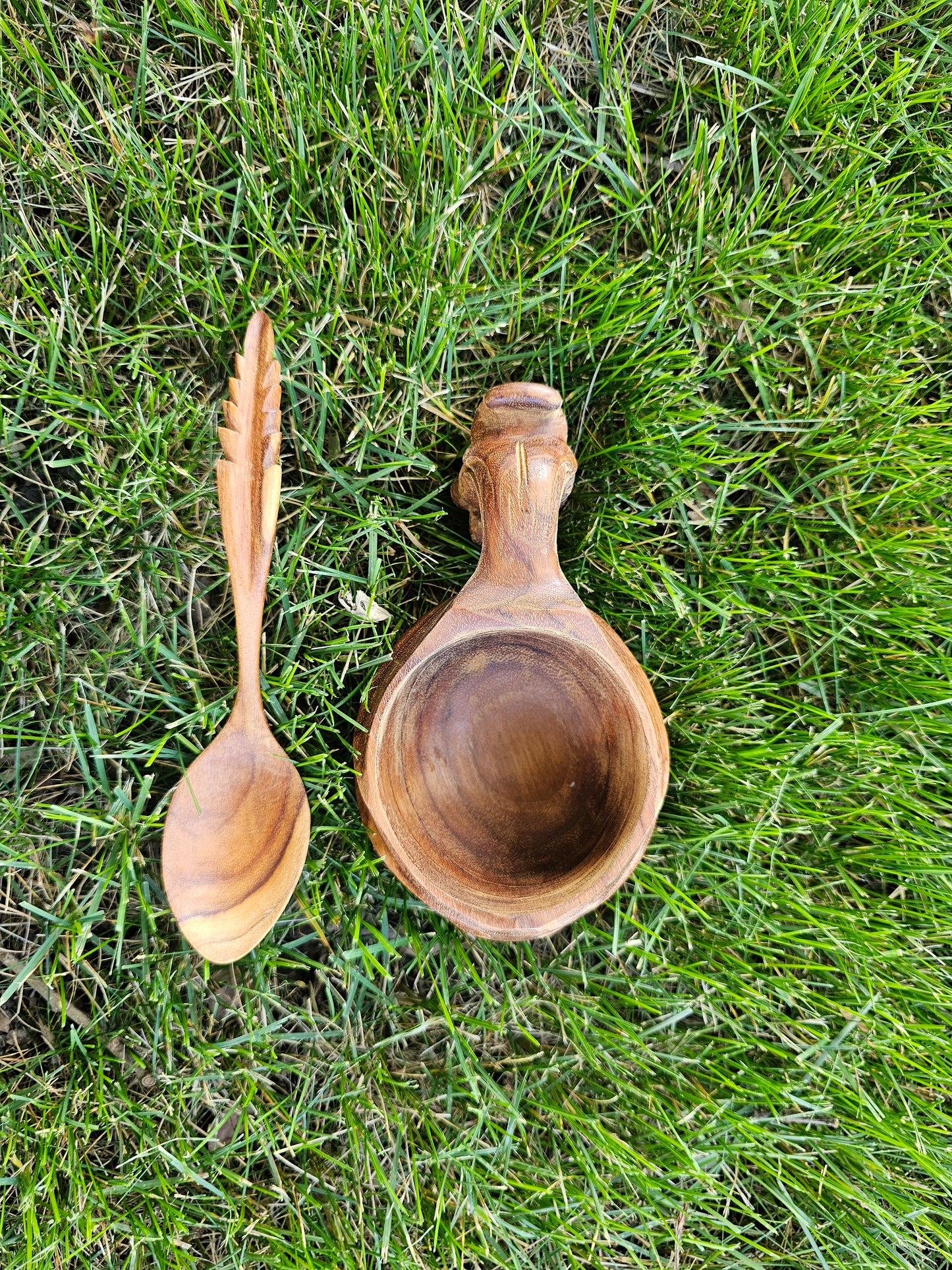 Kuksa Wood Mug "Patra Bali Style" [ free one spoon ]